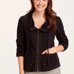 XCVI Fjord Black Lightweight Ruched Jacket NWT Size Medium